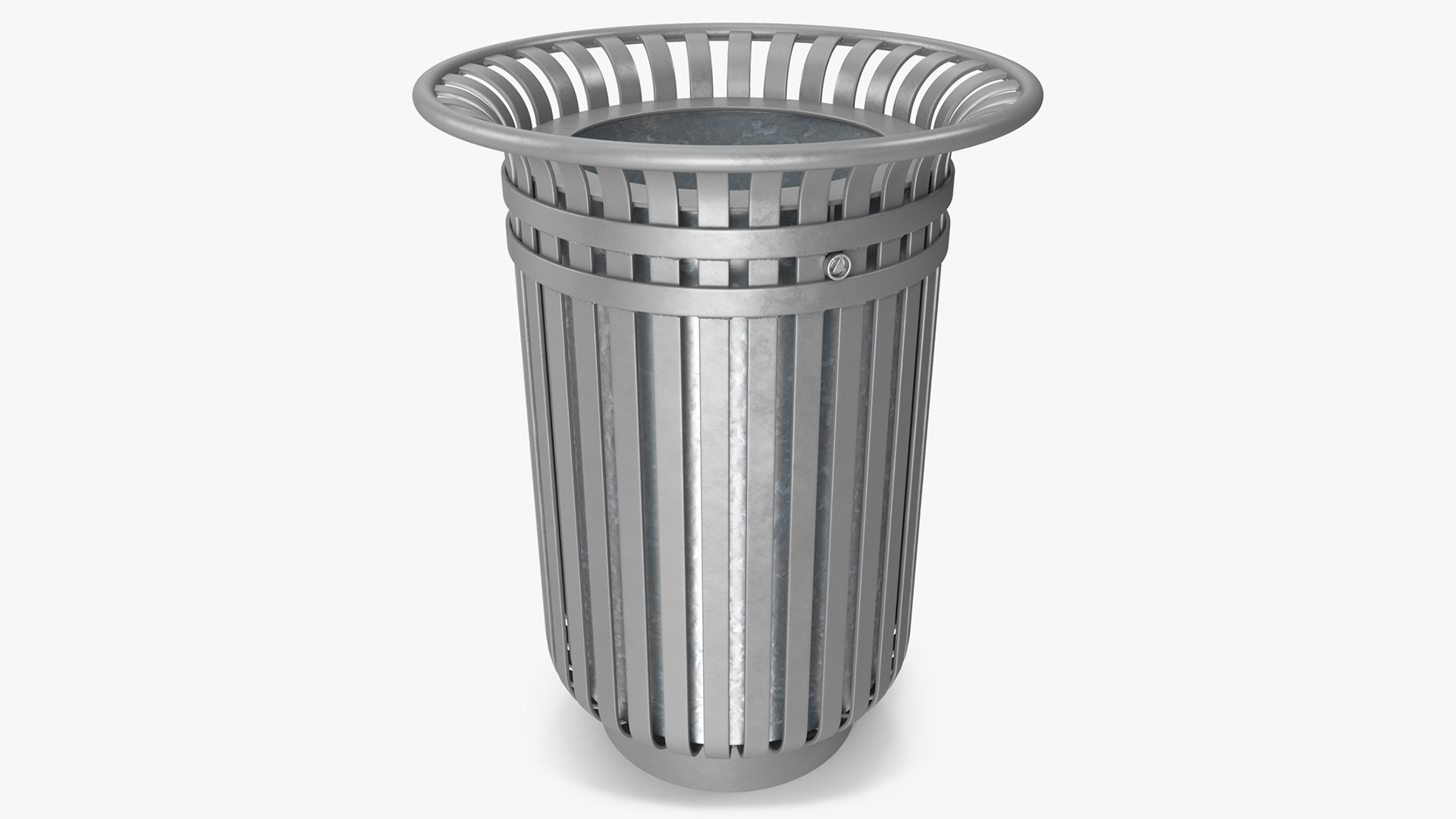 Tulip Shaped Street Litter Bin 3D model preview