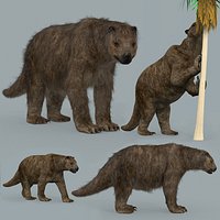 Megatherium Eremotherium - Giant Ground Sloth - HD