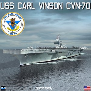 3d uss carl vinson cvn-70 model