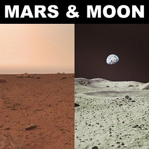 Mars and Moon Surface Collection