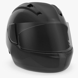 3D black face helmet