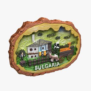 3d bulgaria magnet souvenir model