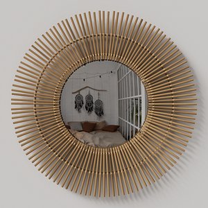 3D Rustic Look Mirror