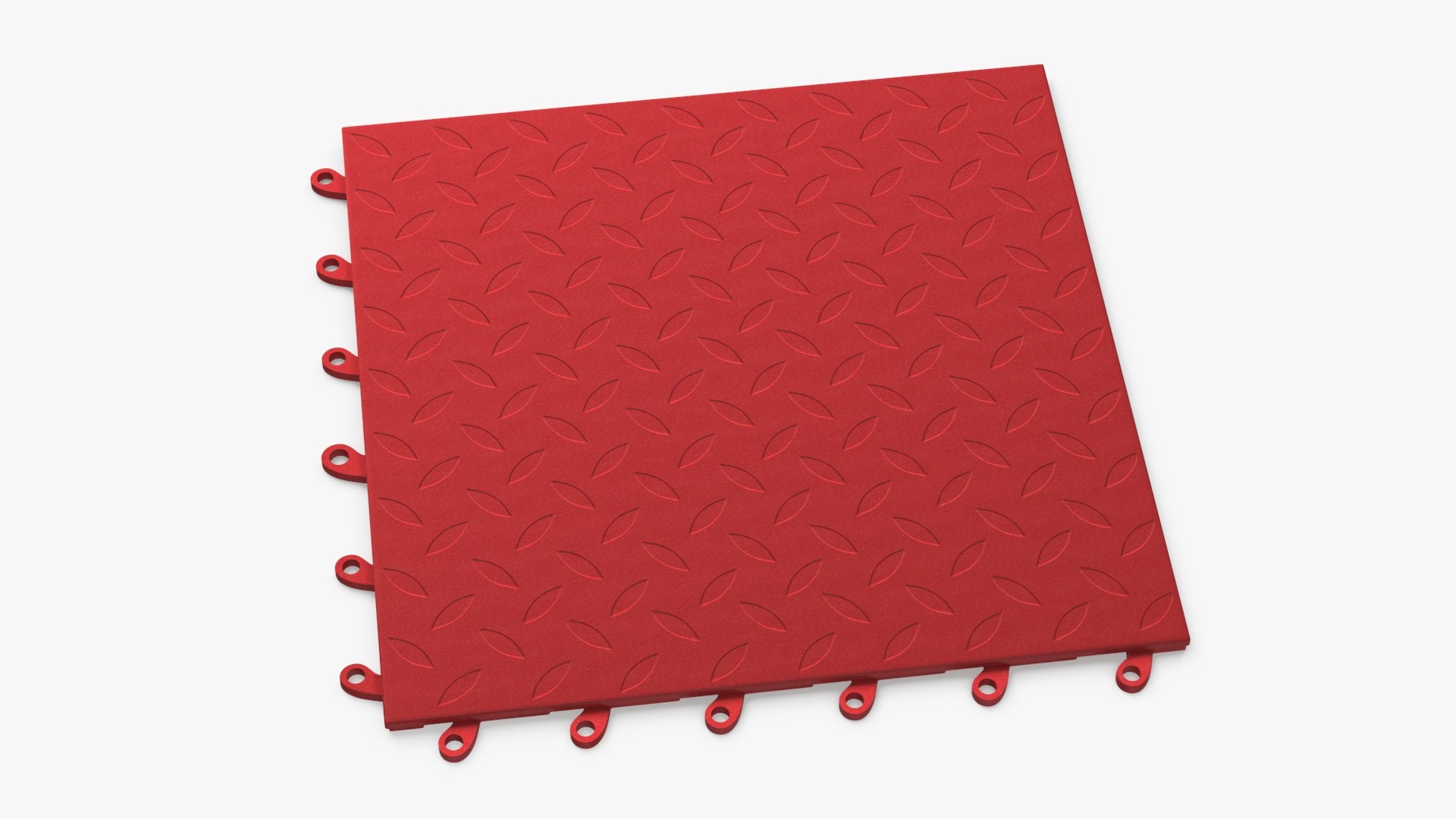 Connectable Floor Mat Red 3D model preview