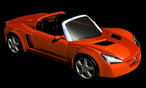 opel speedster cars 3d model