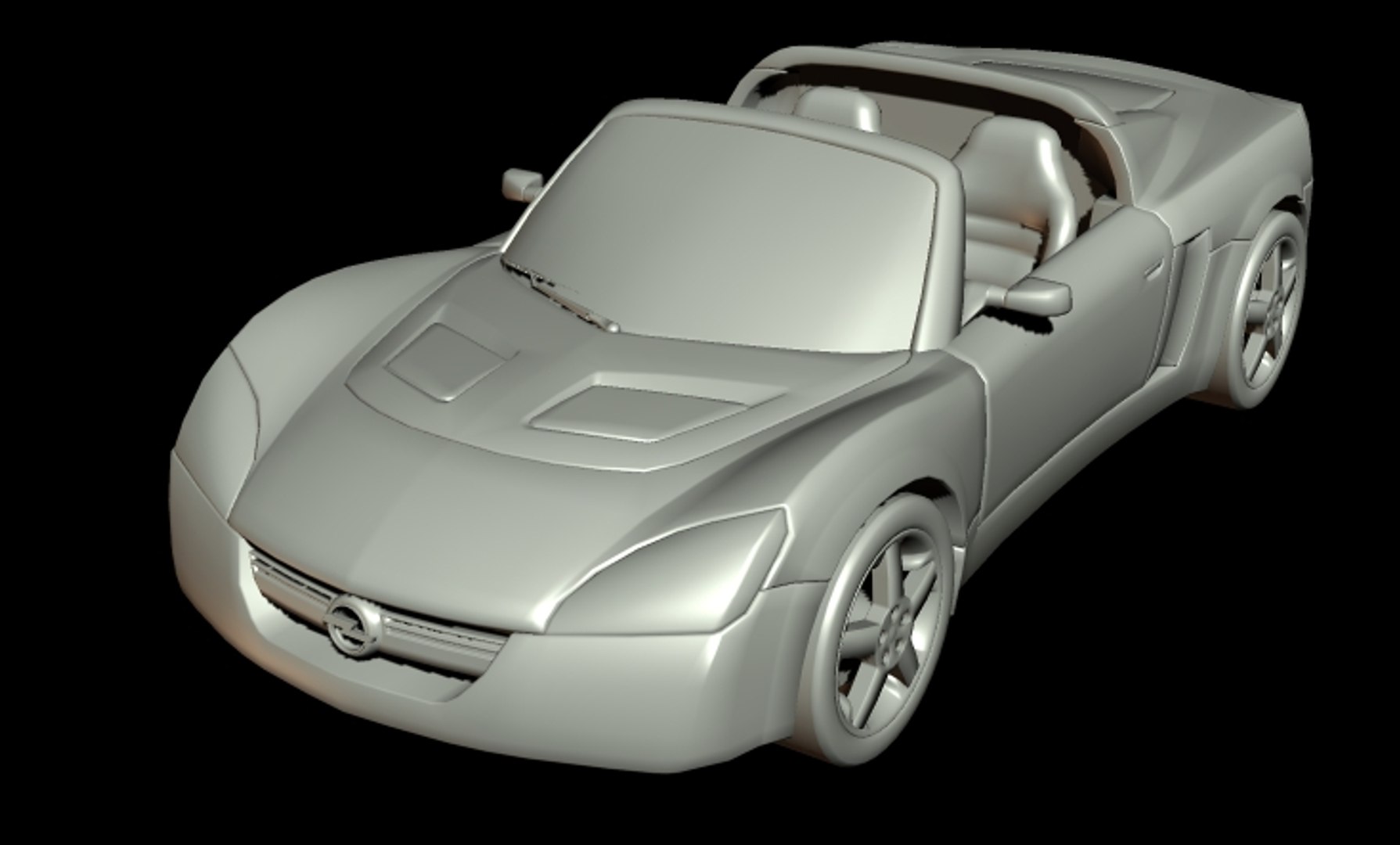 opel speedster cars 3d model