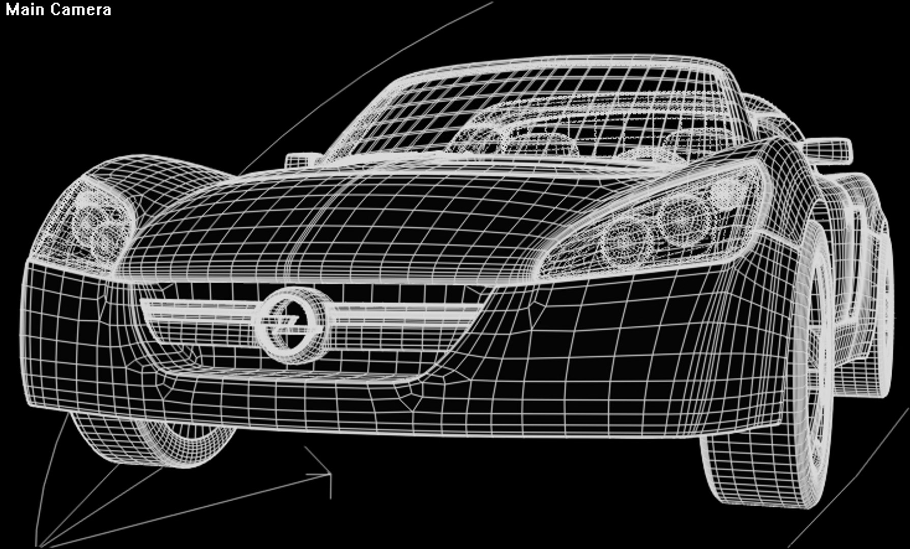 opel speedster cars 3d model
