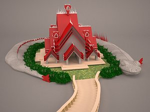 3D model chinese thailand temple