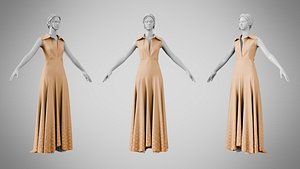 Dress 55 Fawn 3D model