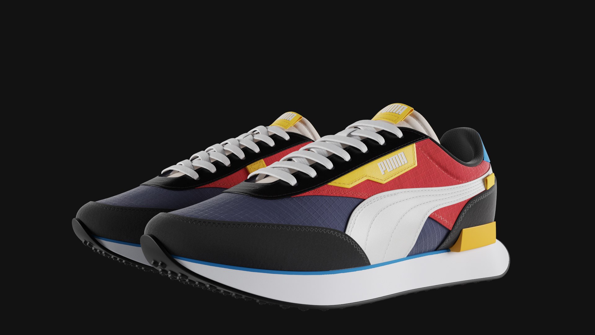 Puma Future Rider Trainers 2 model https://p.turbosquid.com/ts-thumb/5D/3nRXmc/Rv/01/jpg/1634406408/1920x1080/fit_q87/c8bffe99e27a40e02c29de3bdc1f2736ae9ad545/01.jpg