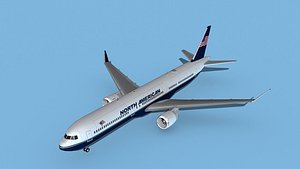 Boeing 767-400 North American 3D model