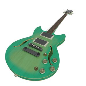 3D type guitar real world model