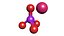 Potassium permanganate 3D Model KMnO4
