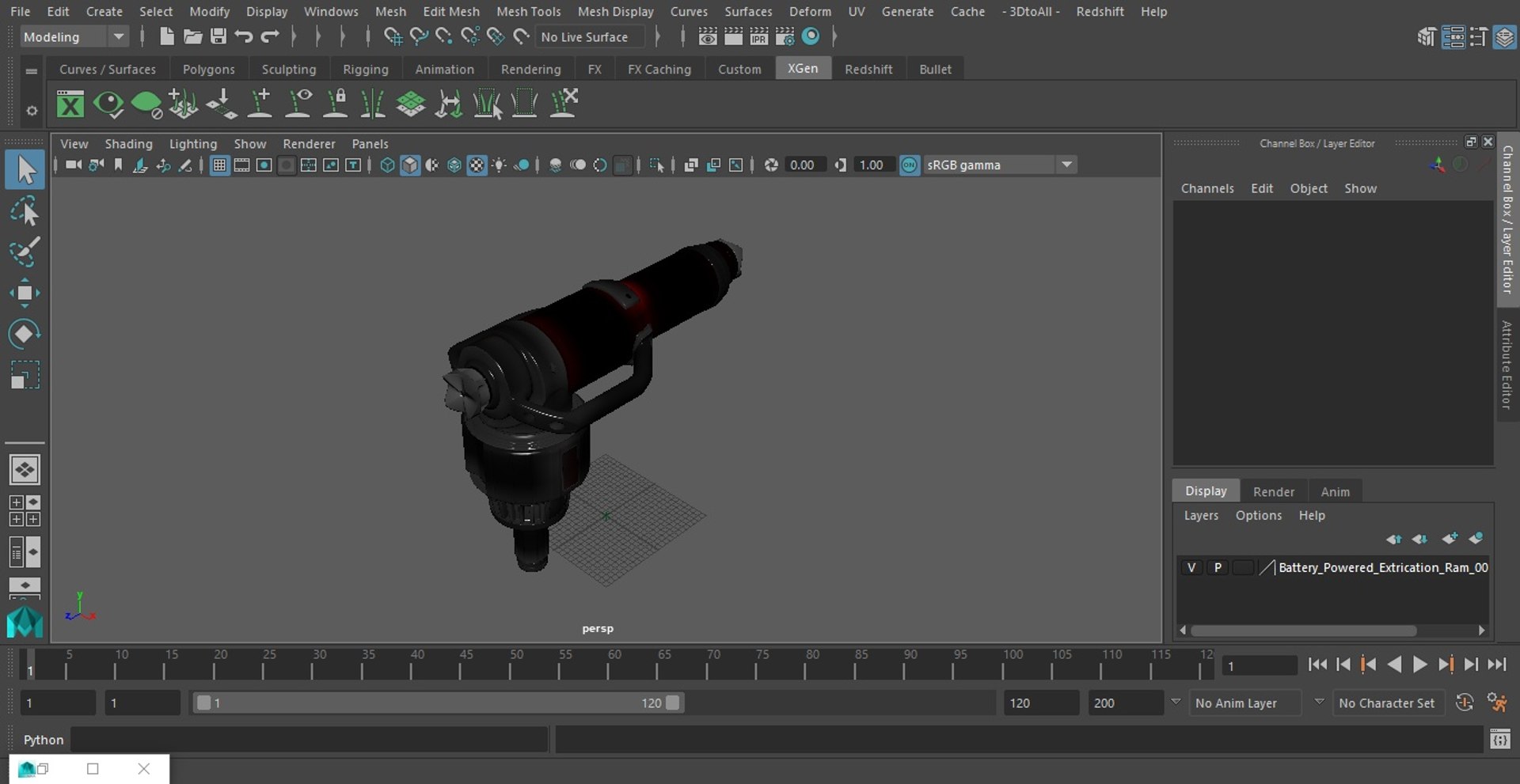 3D Battery Powered Extrication Ram Model - TurboSquid 1980921