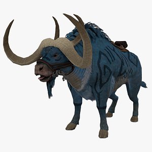 Blue Buffalo fully Rigged 3D 3D