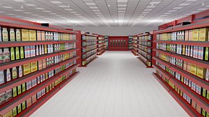 Supermarket interior