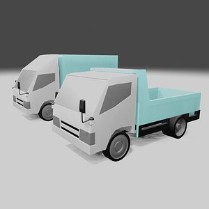 The 6 Wheels Truck Low-poly 3D model 3D