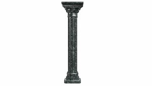 3D Dark marble column model