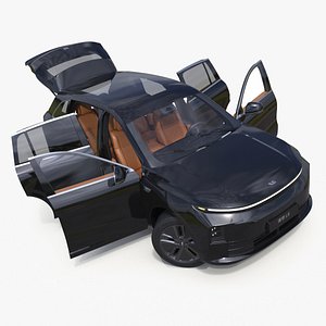 3D LiXiang L6 Obsidian Black Rigged