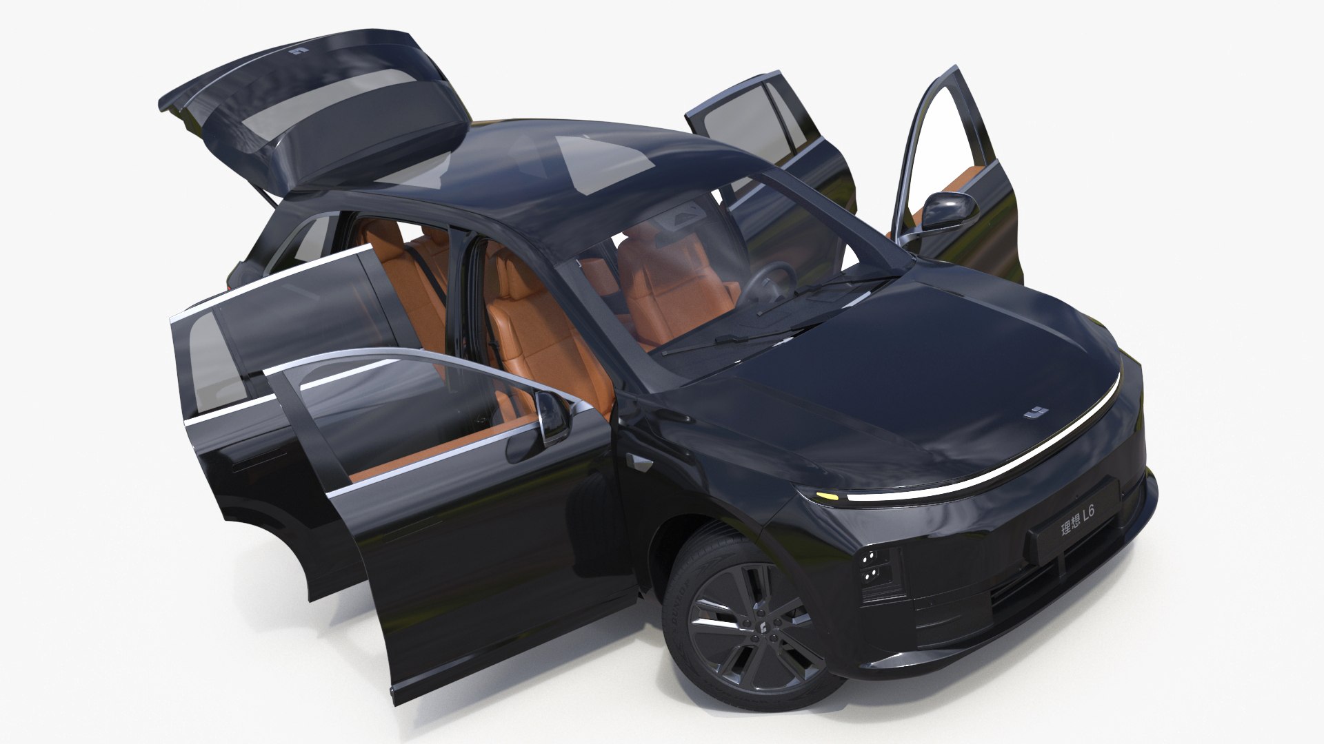 LiXiang L6 Obsidian Black Rigged 3D model preview