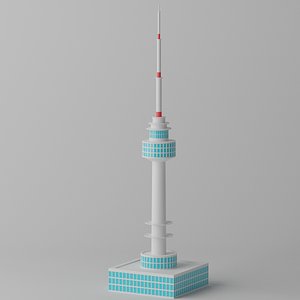 3D Cartoon N Seoul Tower Landmark