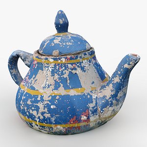 3D Abandoned Sculpture Tea Kettle model