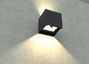 3D wall lamp fixture light beams model