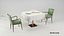 3D Classic restaurant table style vray model
