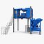 mobile mixing plant generic 3D model
