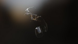 Animation of liquid products with a rotating water cup 6