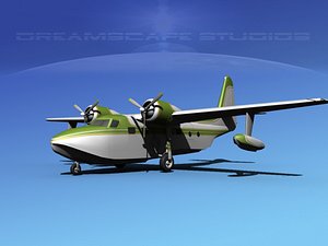 3d mallard grumman g-73 model
