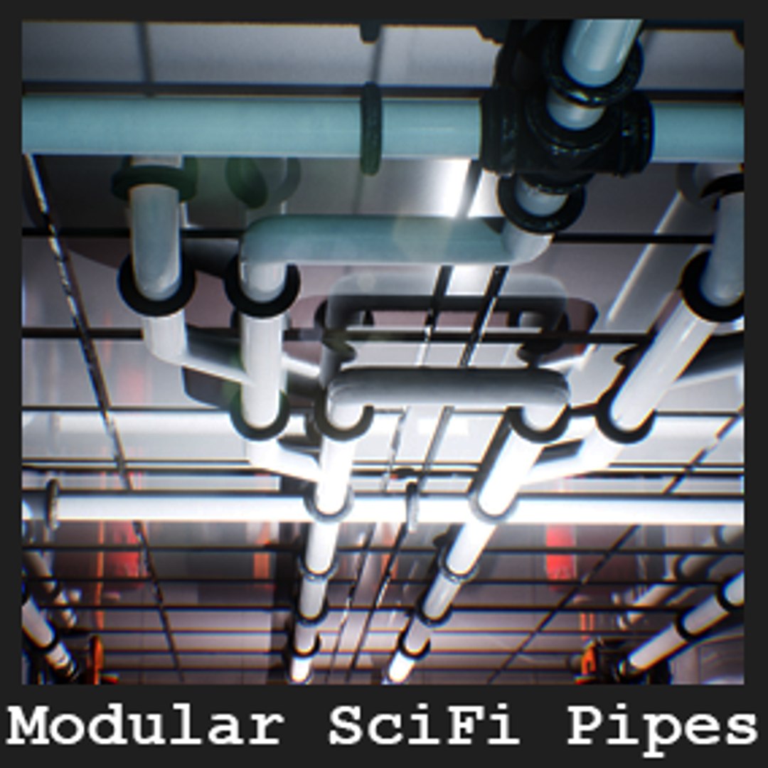 3D Scifi Modular Pipes 17 Assets - TurboSquid 2111581