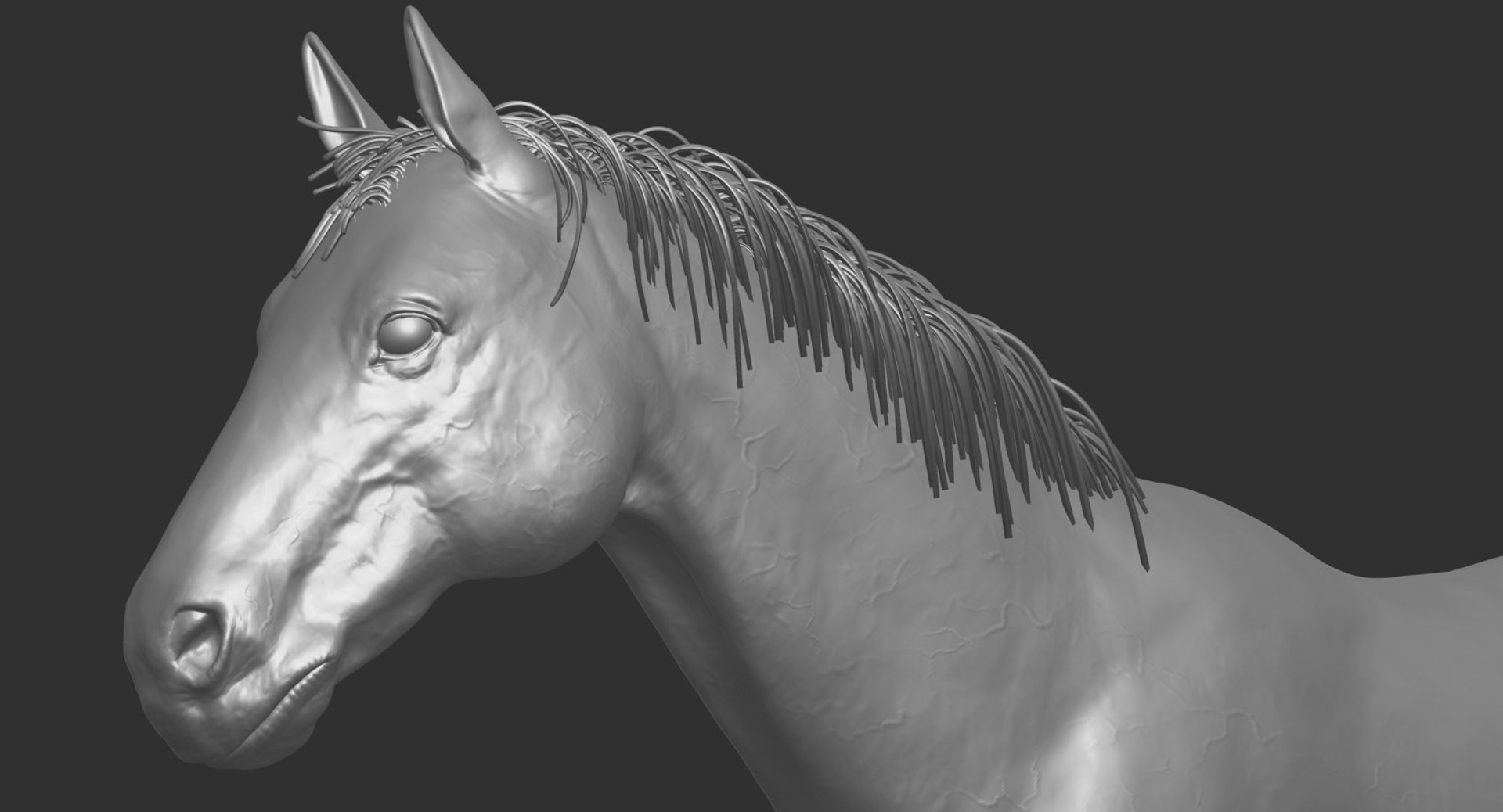 Realistic Horse Unwrapped Uvs 3d Model