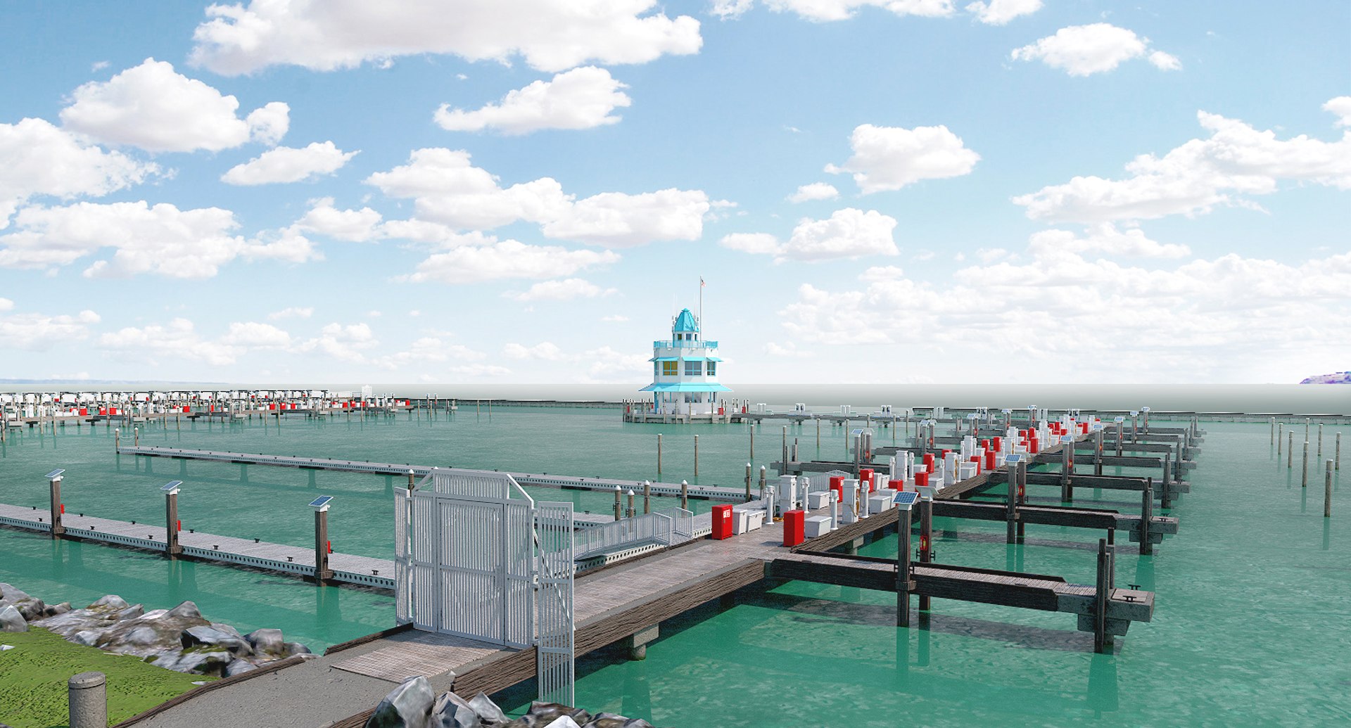 3D floating pier model - TurboSquid 1698555