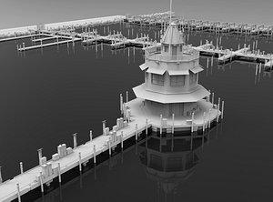 3D floating pier model