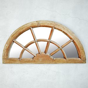 3D Antique Window Arch Mirror model