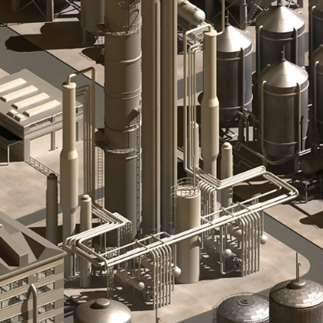3d oil refinery https://p.turbosquid.com/ts-thumb/5D/tPQrlf/JQtF8d8P/oilrefprv2/jpg/1218298556/1920x1080/fit_q87/154d40ec959b2cca3f716fef2f7a047c907cdde8/oilrefprv2.jpg
