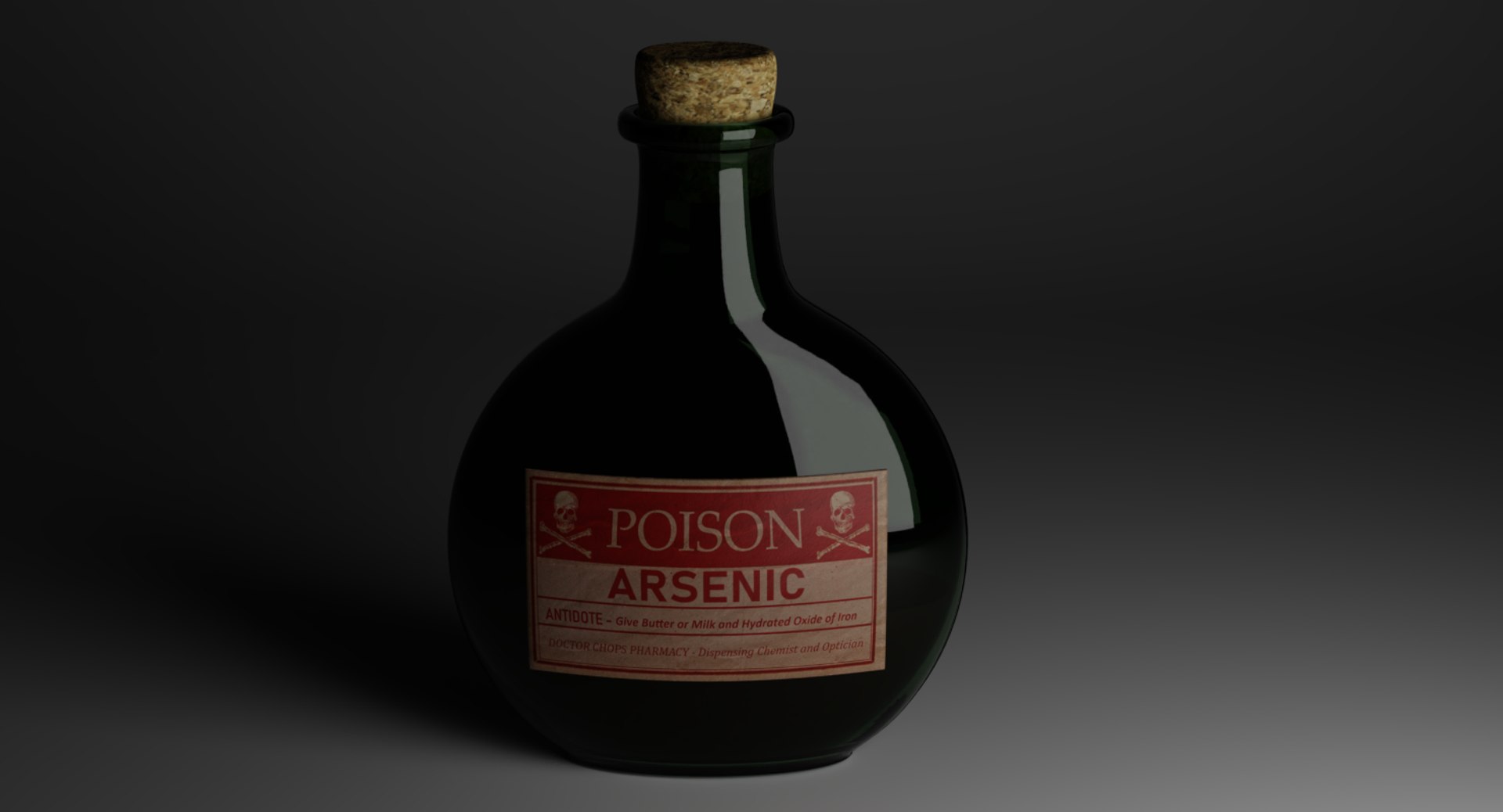 Bottle Poison 3D Model - TurboSquid 1350638