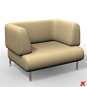 3d model of armchair chair