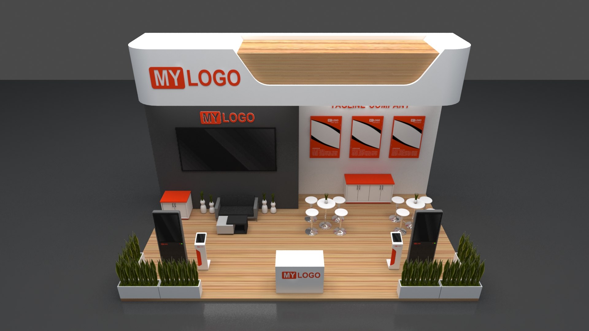 Booth 9x5m 3D https://p.turbosquid.com/ts-thumb/5E/7AIYdH/CN/scene4/jpg/1672991381/1920x1080/fit_q87/ce16d3847dd8c4e162b60e007ac6668d15521930/scene4.jpg