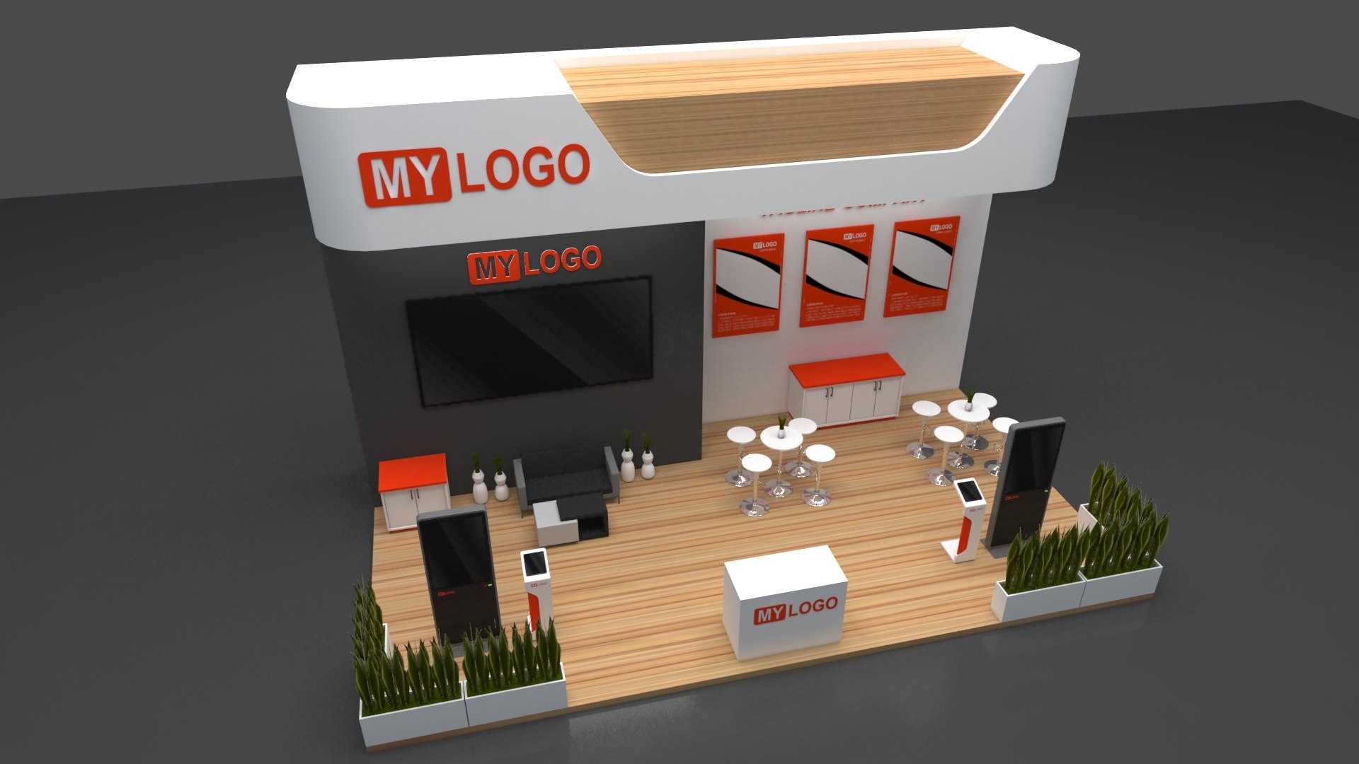 Booth 9x5m 3D https://p.turbosquid.com/ts-thumb/5E/7AIYdH/pd/scene6/jpg/1672991387/1920x1080/fit_q87/27f61c1f92f0d8db3301d7314144f47ed89d28d0/scene6.jpg
