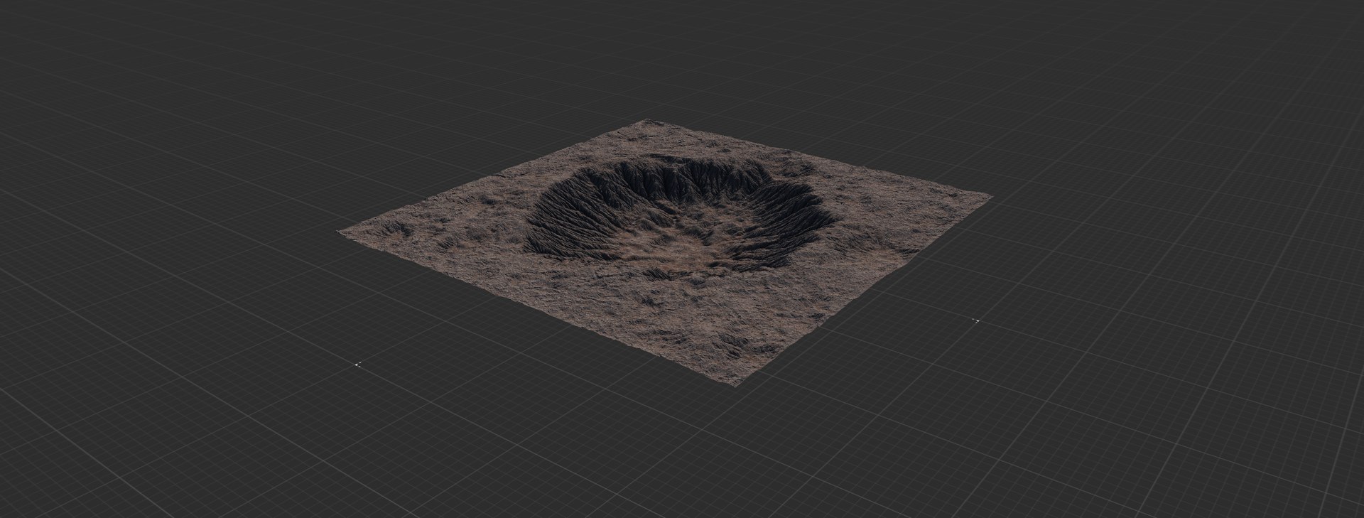 16k Massive Crater Shaped Terrain 3D Model And Height Map 3D Model ...