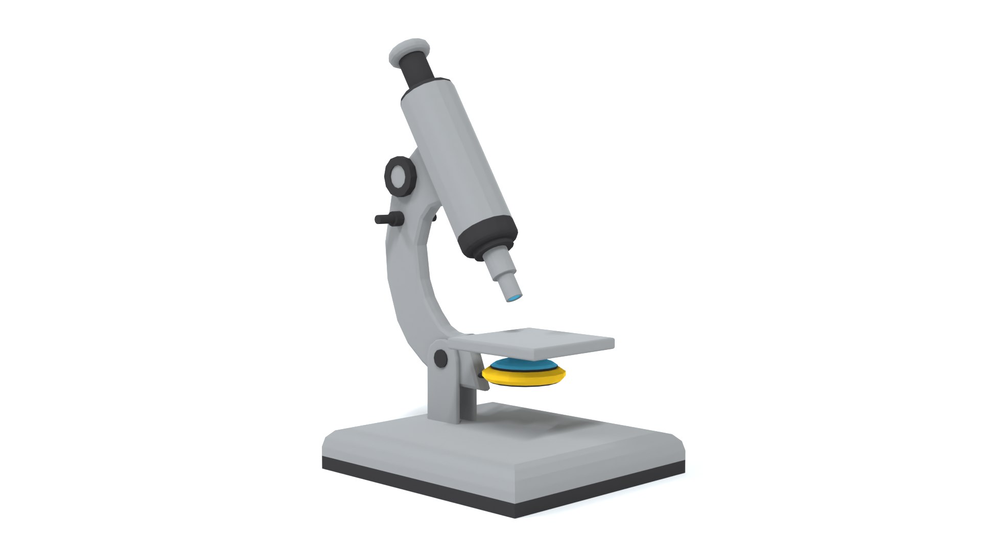 3D Model Low Poly Cartoon Microscope - TurboSquid 1817578