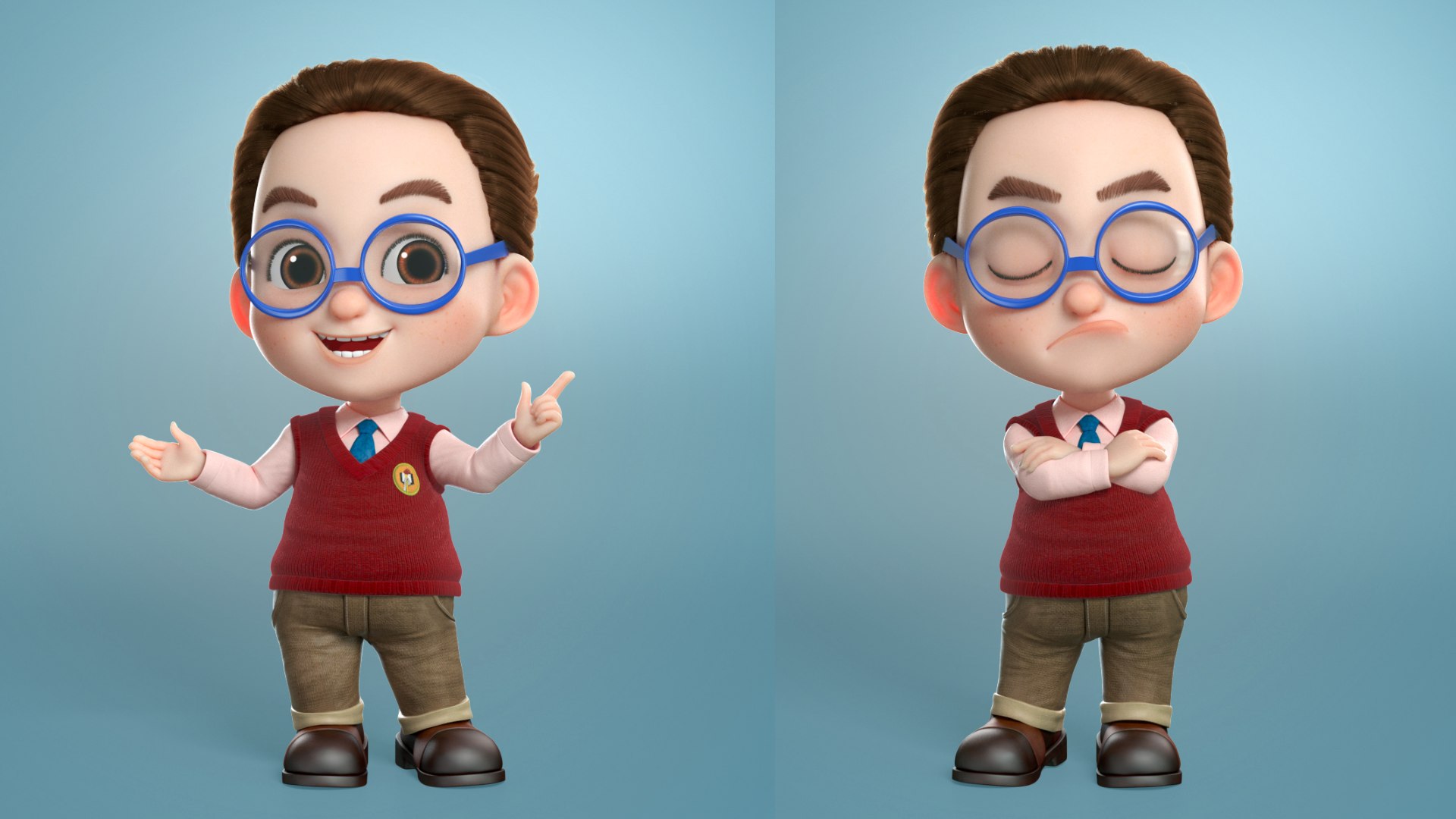3D Cartoon Friends - TurboSquid 1990466