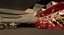 B 747-400F Cargolux Loading Operation Scene 3D model
