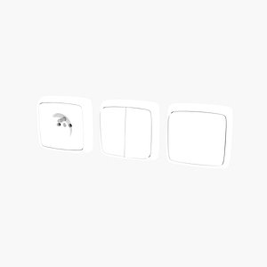 Light switches and socket 3D