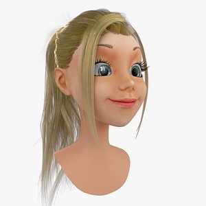 Rigged Cartoon Woman Head B