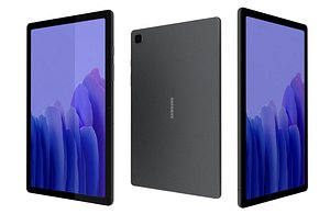 3D Samsung Galaxy Tab A7 10 4 2020 Dark Gray Low Poly