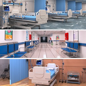 3D Hospital Ward Interior