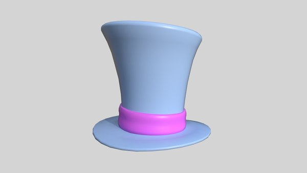 3D Top Hat 07 Cartoon Blue - Character Fashion Design